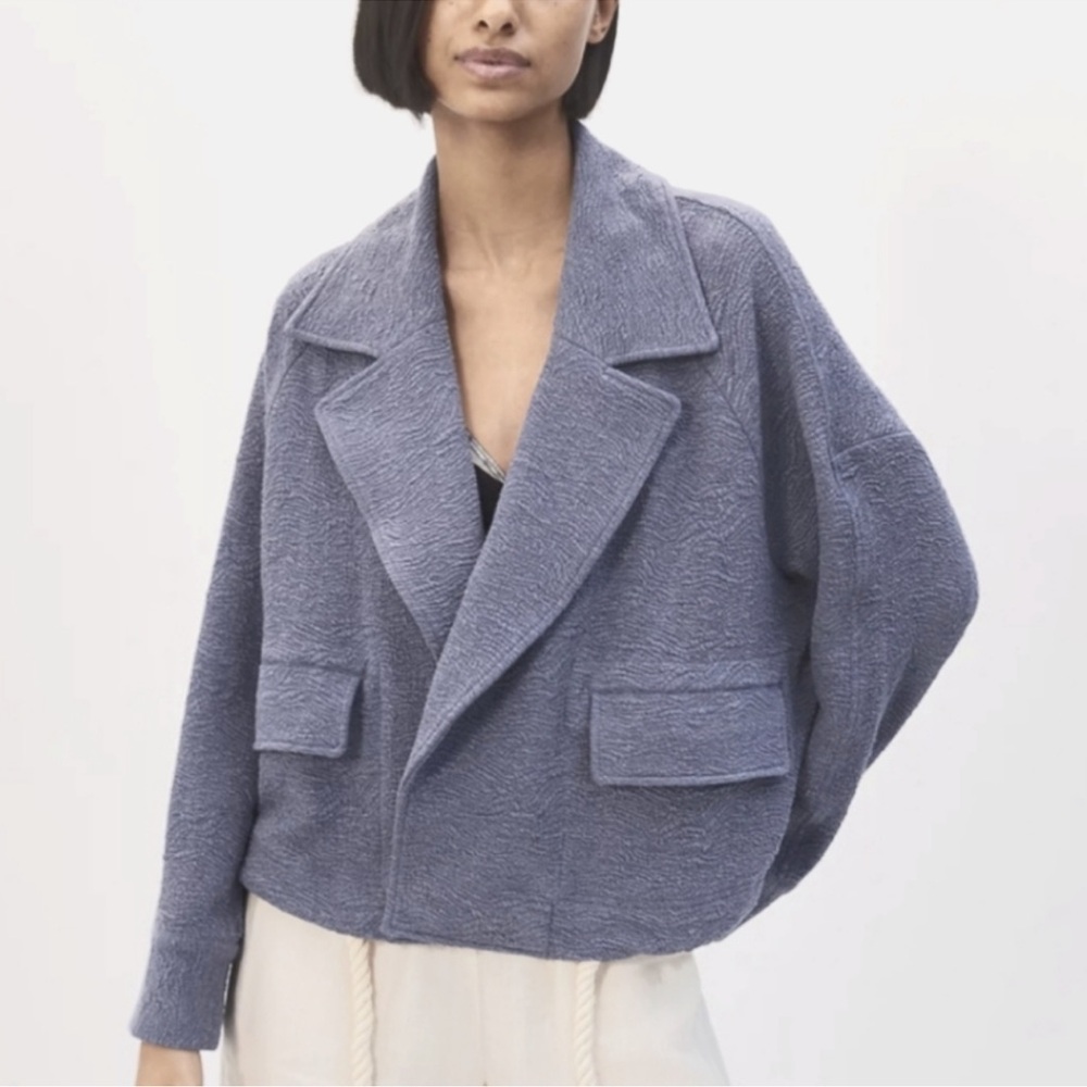 Anthropologie French Mauve • Blazer • Flap Pockets • Small • Textured Fabric